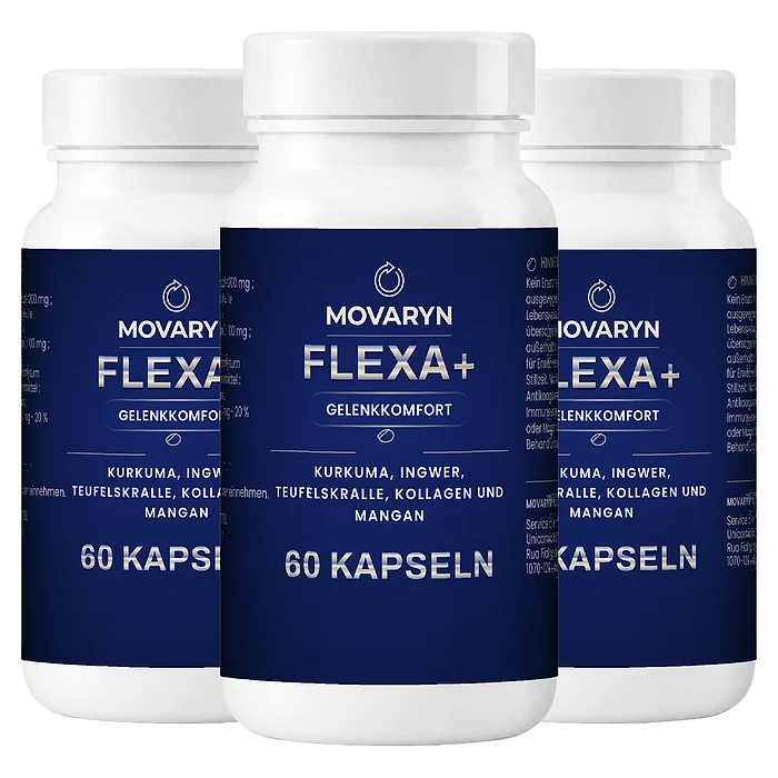 Drei Flaschen Movaryn FLEXA+