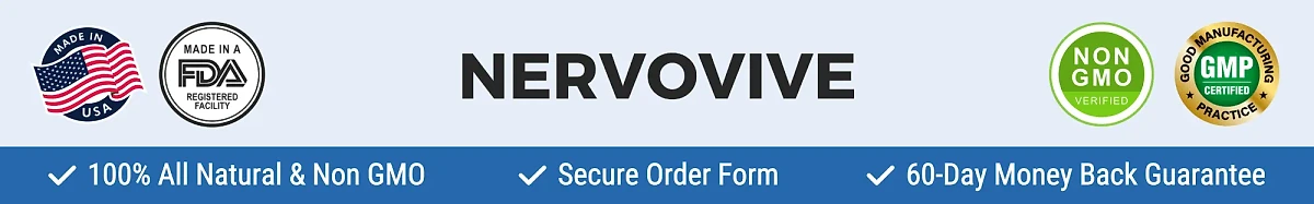 Nervovive 60-day money-back guarantee and quality badges