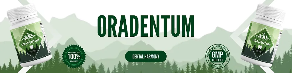Oradentum seals: 60-day money-back guarantee and GMP certified