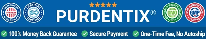 PurDentix money-back guarantee and quality badges